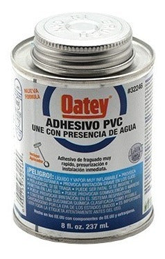 Adhesivo Oatey 237 ml pegamento para tuberías de PVC humedad